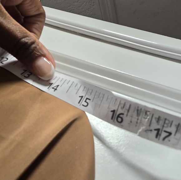 Satin Brown dress with tie-front detail - Picture 5 of 7